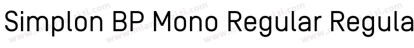 Simplon BP Mono Regular Regular字体转换